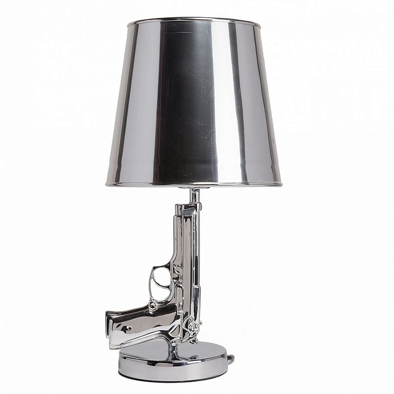 Настольная лампа Flos Guns Bedside Chrome Белый Серебряный Настольная лампа Flos Guns Bedside Chrome Белый Серебряный в Кирове | Loft Concept