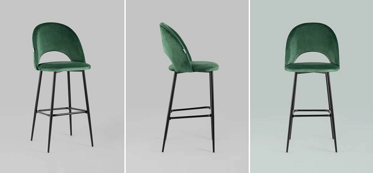 Барный Стул CLIFF Chair Зеленый Велюр Барный Стул CLIFF Chair Зеленый Велюр - Loft-Concept в Кирове