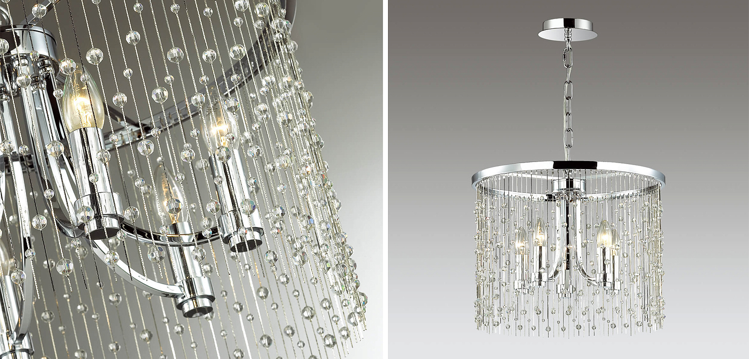 Люстра Hailstorm Rain Chandelier chrome Люстра Hailstorm Rain Chandelier chrome - Loft-Concept в Кирове