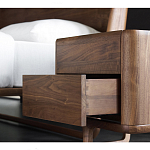 Прикроватный деревянный столик с 2-мя ящиками Moon Walnut Furniture варинант исполнения - 11 | Loft Concept в Кирове