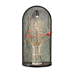 Настенный светильник зеленого цвета с черной рамкой овальной формы с полкой Herbarium  варинант исполнения - 6 | Loft Concept в Кирове