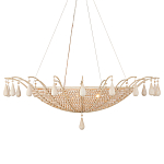 Люстра из деревянных бусин с подвесками в виде капель Wooden Beads варинант исполнения - 5 | Loft Concept в Кирове