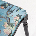 Стул из массива бука бирюзовый с изображением птиц в саду Turquoise Chinoiserie Bird Chair варинант исполнения - 4 | Loft Concept в Кирове