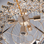 Люстра многоярусная с переплетенными металлическими элементами черного и золотого цвета и прозрачными хрустальными подвесками Empire Chandelier Crystal варинант исполнения - 10 | Loft Concept в Кирове