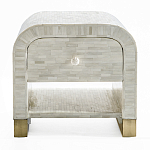 Тумбочка прикроватная с ящиком Tofino White Bone Inlay  Bedside Cabinet   варинант исполнения - 1 | Loft Concept в Кирове