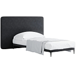 Кровать с большим мягким изголовьем Unity Grey Bed варинант исполнения - 7 | Loft Concept в Кирове