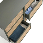 Комод с 6-ю ящиками из плетеного ротанга Remi Green Wicker Furniture варинант исполнения - 3 | Loft Concept в Кирове