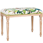 Банкетка из натурального бука золотистая с изображением птиц и цветов Blooming Bird варинант исполнения - 1 | Loft Concept в Кирове