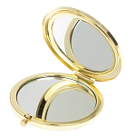 Зеркало карманное складное круглое из натурального камня Лазурит в подарочной упаковке Gold Stone Mirrors варинант исполнения - 3 | Loft Concept в Кирове