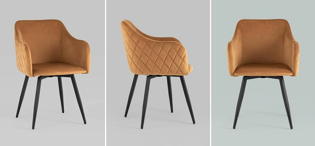 Стул Вращающийся Nika Chair Оранжевый Цвет Стул Вращающийся Nika Chair Оранжевый Цвет - Loft-Concept в Кирове
