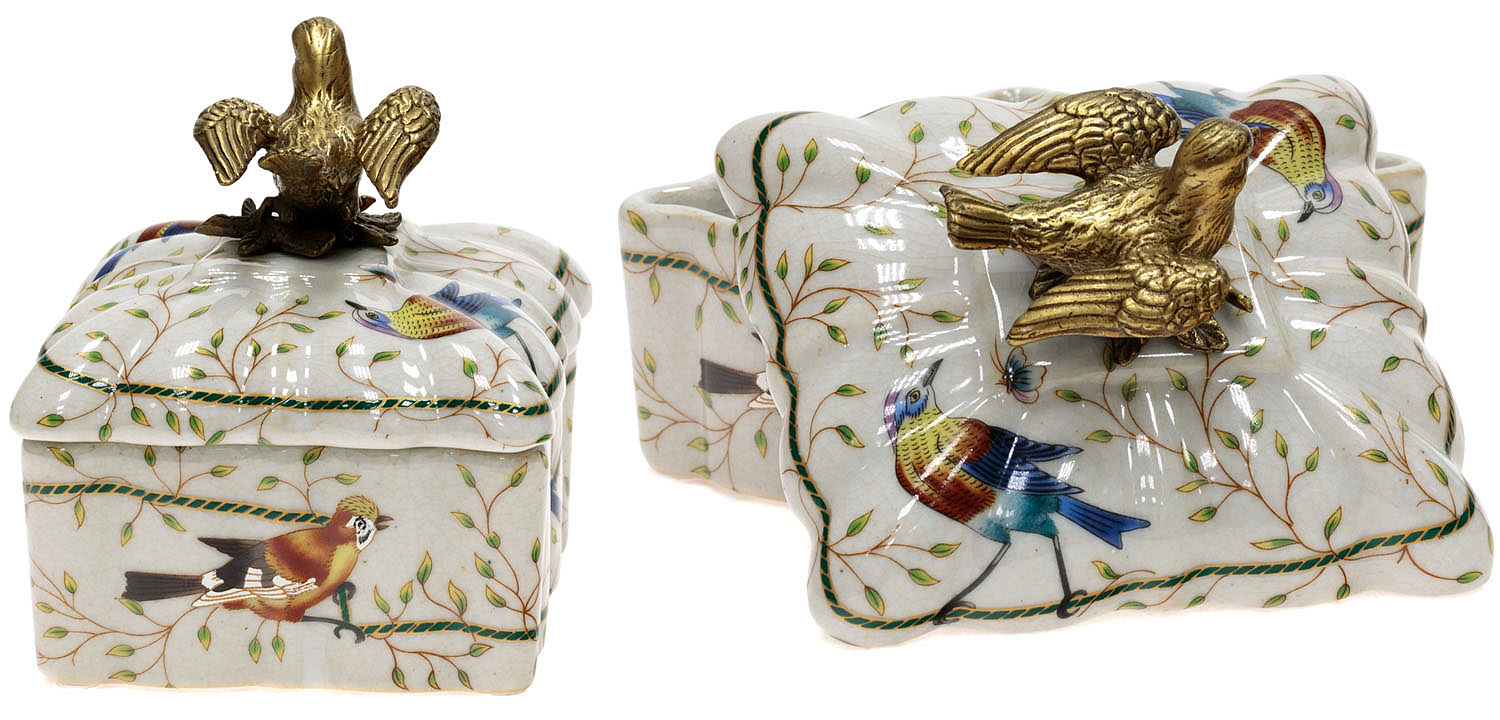 Шкатулка Bronze and Color Birds Box Square Шкатулка Bronze and Color Birds Box Square - Loft-Concept в Кирове
