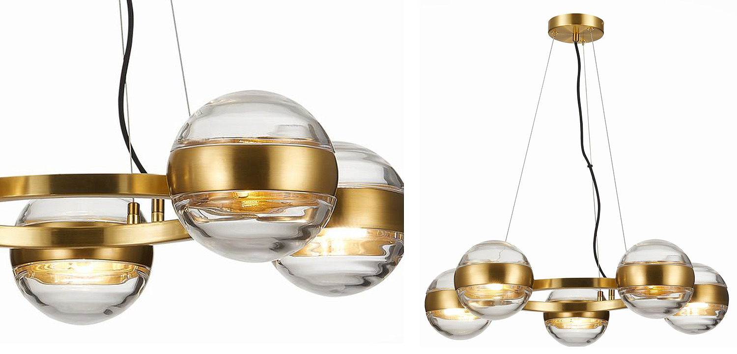 Люстра Leandra Chandelier 5 Balls Люстра Leandra Chandelier 5 Balls - Loft-Concept в Кирове
