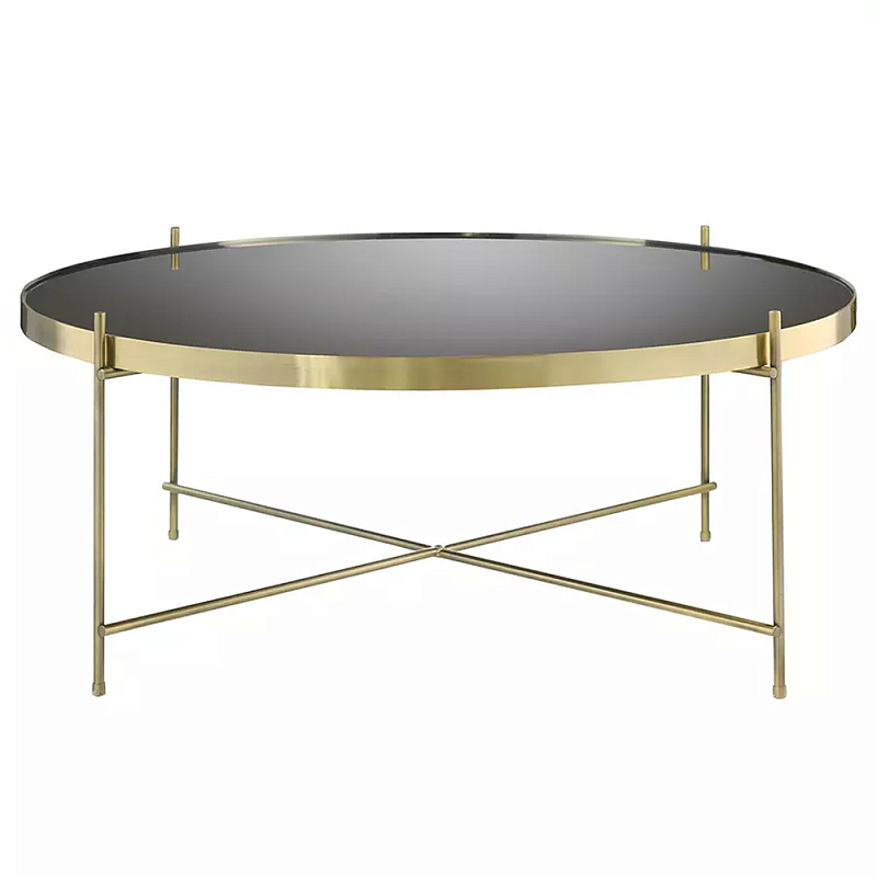 Кофейный столик с круглой зеркальной столешницей Round Mirror Table Коричневый Латунь Кофейный столик с круглой зеркальной столешницей Round Mirror Table Коричневый Латунь в Кирове | Loft Concept