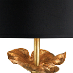 Настольная лампа с цветком на основании и черным абажуром Fluttering Leaf варинант исполнения - 1 | Loft Concept в Кирове