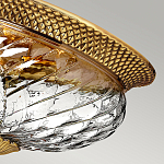 Потолочный светильник цвета латунь с прозрачным рифленым плафоном в форме чаши Hinkley варинант исполнения - 2 | Loft Concept в Кирове