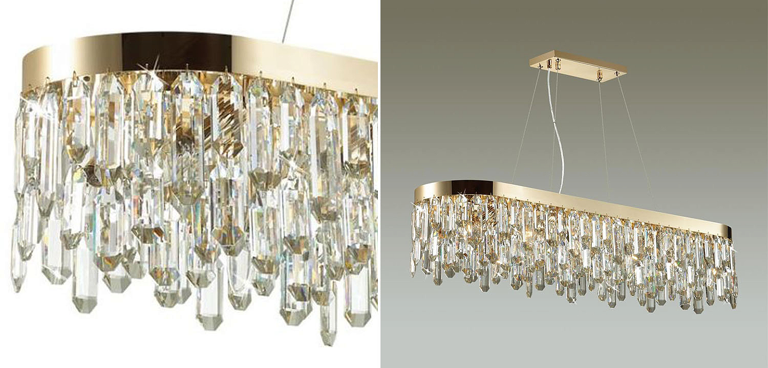 Люстра Crystal Polyhedrons Linear Gold Люстра Crystal Polyhedrons Linear Gold - Loft-Concept в Кирове
