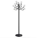 Торшер с плафонами из белых фарфоровых цветов на изогнутых ветвях Floralis варинант исполнения - 1 | Loft Concept в Кирове