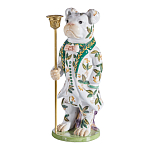 Подсвечник в виде собачки из фарфора с бронзовыми элементами Eden Garden варинант исполнения - 2 | Loft Concept в Кирове