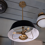 Подвесной светильник с конусовидным металлическим абажуром черного цвета Kichler варинант исполнения - 9 | Loft Concept в Кирове