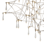 Потолочный светильник с тонким металлическим каркасом цвета хром Quasar варинант исполнения - 3 | Loft Concept в Кирове