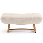 Оттоманка с обивкой букле Lino White Boucle Ottoman варинант исполнения - 2 | Loft Concept в Кирове