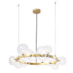 Люстра круглая подвесная с 15-ю прозрачными шарообразными плафонами из стекла Iona chandelier варинант исполнения - 2 | Loft Concept в Кирове