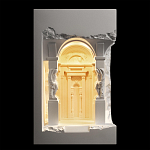 Встраиваемый в стену гипсовый светильник под покраску с колоннами и арками в античном стиле Antiquity Athena варинант исполнения - 9 | Loft Concept в Кирове