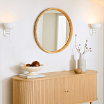 Зеркало круглое в раме из ротанга Wickerwork варинант исполнения - 4 | Loft Concept в Кирове