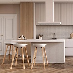 Барный стул на ножках из натурального дерева Boras White варинант исполнения - 8 | Loft Concept в Кирове