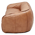 Трехместный диван с кожаной обивкой коричневый Coste Leather Sofa варинант исполнения - 4 | Loft Concept в Кирове