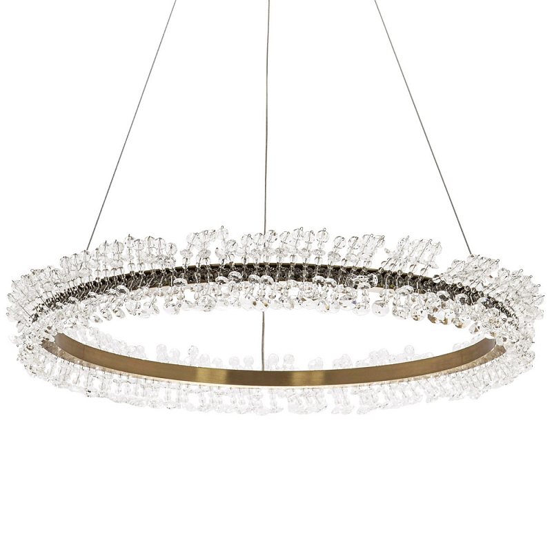 Кольцевая люстра с хрустальным декором Rowan Crystal Ring Horizontal Chandelier Золотой Латунь Прозрачный Кольцевая люстра с хрустальным декором Rowan Crystal Ring Horizontal Chandelier Золотой Латунь Прозрачный в Кирове | Loft Concept