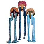 Вязаный Арт-Объект на стену из трех элементов Triptych варинант исполнения - 3 | Loft Concept в Кирове