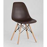 Пластиковый стул на ножках из массива бука Eames Brown варинант исполнения - 1 | Loft Concept в Кирове