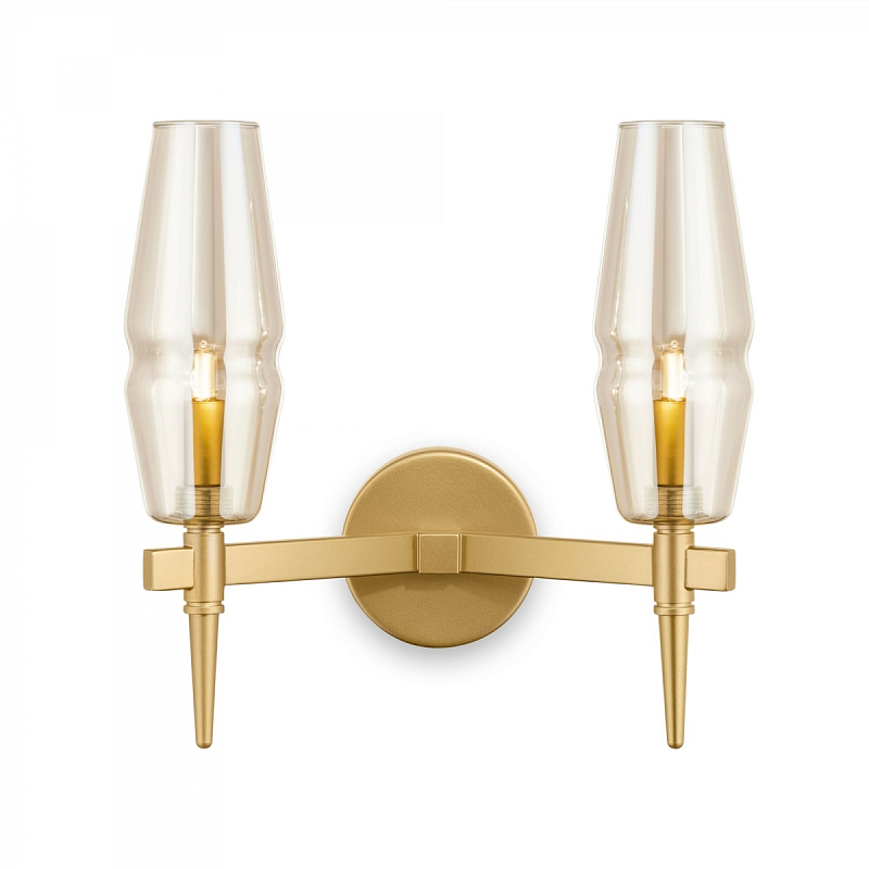 Бра Polani Sconces Double Золотой Янтарь (Amber) в Кирове | Loft Concept 