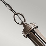 Люстра с белыми тканевыми абажурами в прозрачных стеклянных цилиндрах Kichler варинант исполнения - 19 | Loft Concept в Кирове