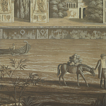 Обои ручная роспись Monuments of Paris Eau Forte on antique scenic Xuan paper варинант исполнения - 3 | Loft Concept в Кирове