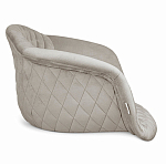 Барный стул со спинкой и мягкой обивкой с ромбами на 4-х деревянных ножках Бежевый Велюр Ava Charm варинант исполнения - 3 | Loft Concept в Кирове