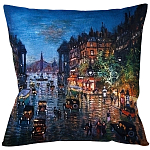 Подушка декоративная Ночной город Impressionism in Art варинант исполнения - 1 | Loft Concept в Кирове