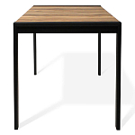 Стол обеденный раздвижной с прямоугольной столешницей на четырех черных ножках Blair варинант исполнения - 4 | Loft Concept в Кирове