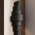 Бра в форме спирали черное с золотой внутренней отделкой Warm Glow варинант исполнения - 3 | Loft Concept в Кирове