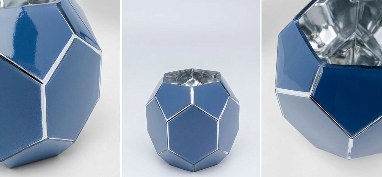 Ваза голубая Geometric Bowl Ваза голубая Geometric Bowl - Loft-Concept в Кирове