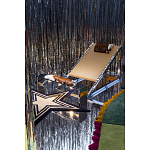 Дизайнерское кресло на металлическом каркасе с подставкой для ног Poltronova Mies Armchair варинант исполнения - 9 | Loft Concept в Кирове