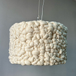 Вязаный шерстяной светильник Knitted wool lamp Cylinder варинант исполнения - 1 | Loft Concept в Кирове
