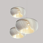 Подвесной светильник с белыми изящными декоративными лепестками Volumetric Petal Lamp варинант исполнения - 8 | Loft Concept в Кирове