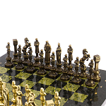 Шахматы Ренессанс из бронзы с доской из натурального камня Змеевик Decorative Thematic Chess варинант исполнения - 2 | Loft Concept в Кирове