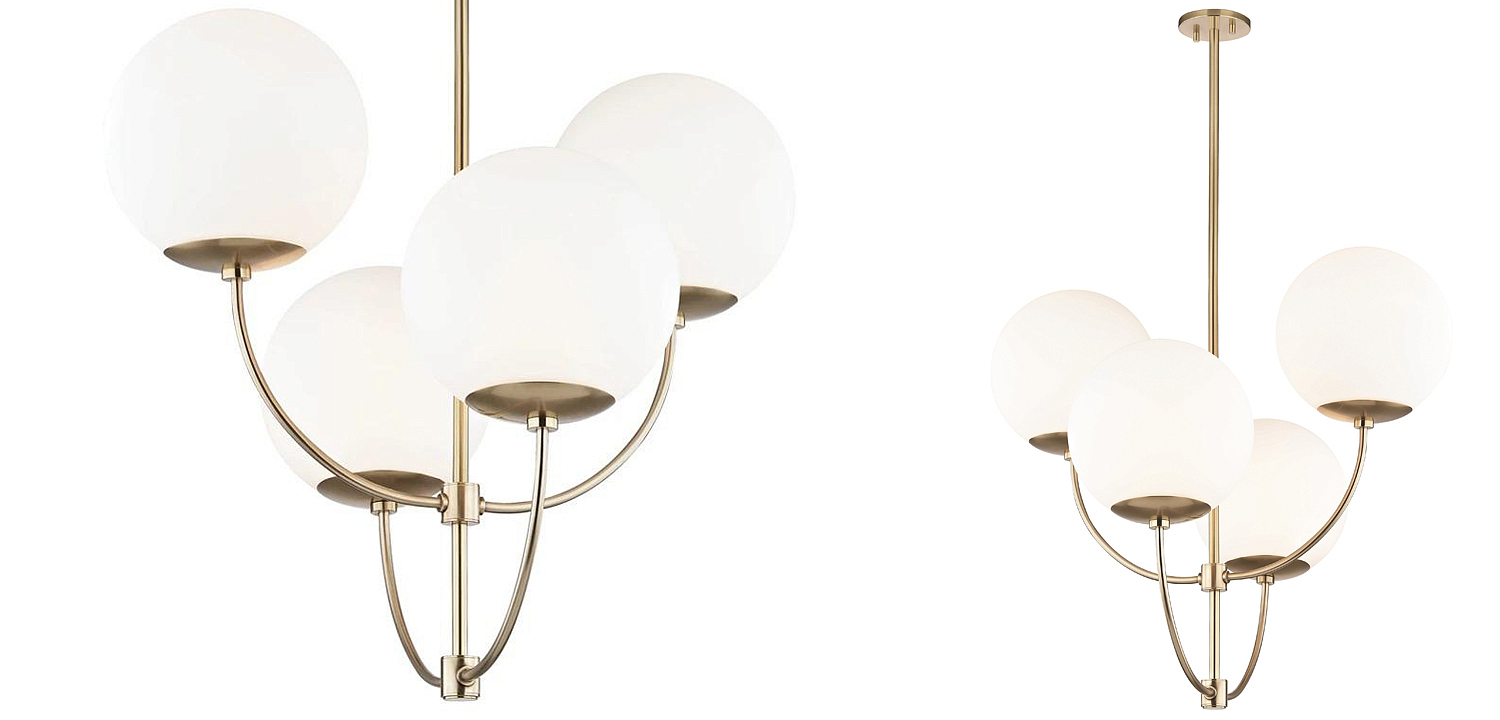 Люстра Breasal White Matte Balls Chandelier Brass Люстра Breasal White Matte Balls Chandelier Brass - Loft-Concept в Кирове