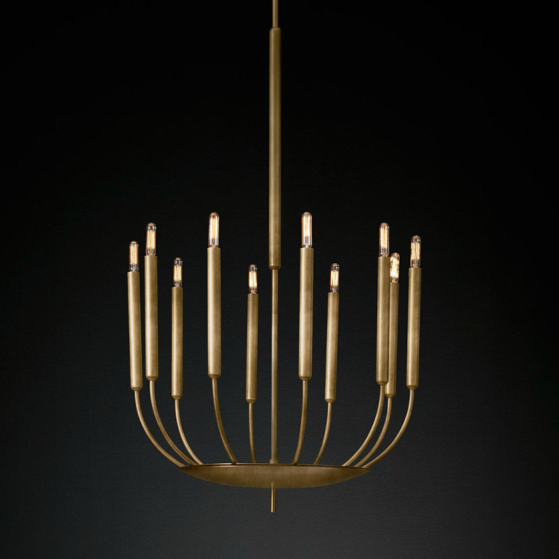 Люстра RH Quenouilles Round Chandelier brass Латунь Люстра RH Quenouilles Round Chandelier brass Латунь в Кирове | Loft Concept
