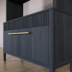 Стеллаж Primo с ящиками Черный дуб  варинант исполнения - 4 | Loft Concept в Кирове