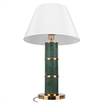 Настольная лампа на основании из зеленого мрамора с белым абажуром Noelia Green варинант исполнения - 3 | Loft Concept в Кирове
