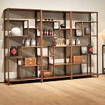 Стеллаж деревянный с полками для хранения Moon Walnut Furniture варинант исполнения - 1 | Loft Concept в Кирове